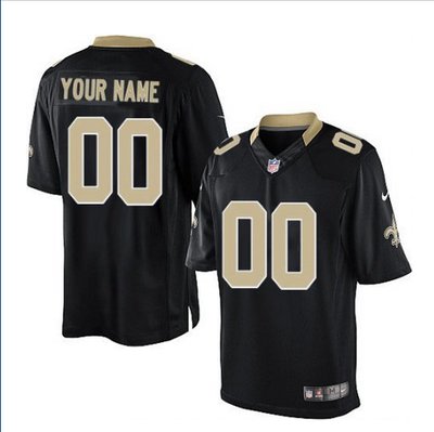Men's Nike New Orleans Saints Customized Limited Black Team Color NFL Jersey Men's Nike New Orleans Saints Customized Limited Black Team Color NFL Jersey