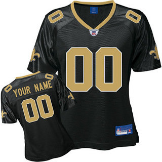 New Orleans Saints Women Customized Black Jersey New Orleans Saints Women Customized Black Jersey