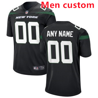 Custom New York Jets Nike Vapor Limited Black Jersey Custom New York Jets Nike Vapor Limited Black Jersey
