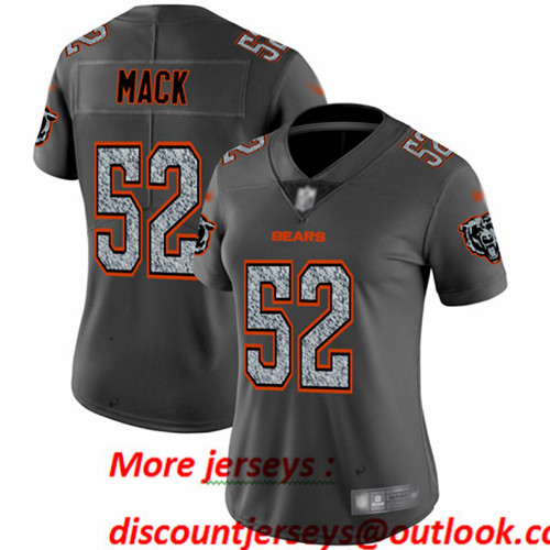 Bears #52 Khalil Mack Gray Static Women's Stitched Football Vapor Untouchable Limited Jersey Bears #52 Khalil Mack Gray Static Women's Stitched Football Vapor Untouchable Limited Jersey