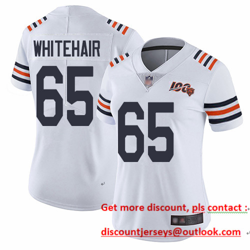 Bears #65 Cody Whitehair White Alternate Women's Stitched Football Vapor Untouchable Limited 100th Season Jersey