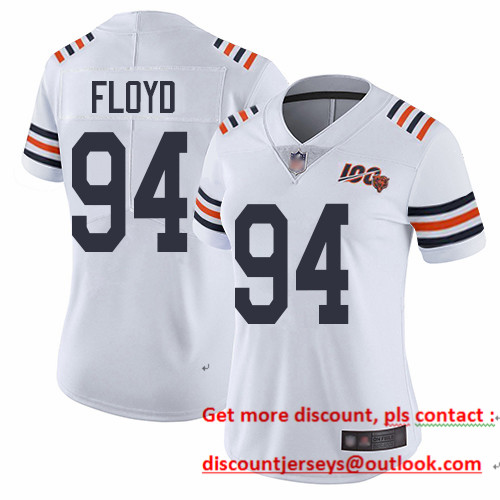 Bears #94 Leonard Floyd White Alternate Women's Stitched Football Vapor Untouchable Limited 100th Season Jersey