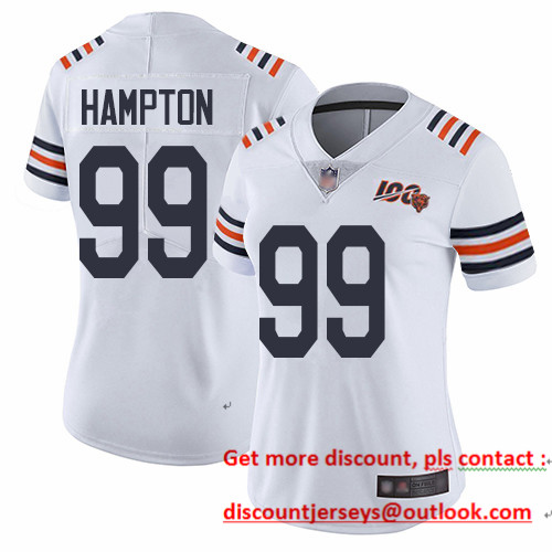 Bears #99 Dan Hampton White Alternate Women's Stitched Football Vapor Untouchable Limited 100th Season Jersey