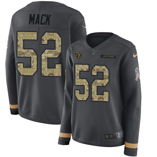 Nike Bears #52 Khalil Mack Anthracite Salute to Service