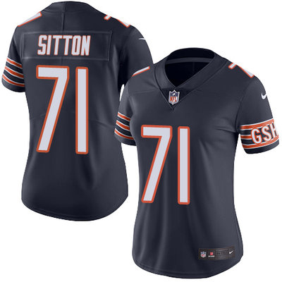 Nike Bears #71 Josh Sitton Navy Blue Team Color Women's Stitched NFL Vapor Untouchable Limited Jersey Nike Bears #71 Josh Sitton Navy Blue Team Color Women's Stitched NFL Vapor Untouchable Limited Jersey