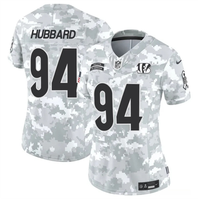 Women's Cincinnati Bengals #94 Sam Hubbard 2024 F.U.S.E Arctic Camo Salute To Service Limited Stitched Football Jersey(Run Small) Women's Cincinnati Bengals #94 Sam Hubbard 2024 F.U.S.E Arctic Camo Salute To Service Limited Stitched Football Jersey(Run Small)