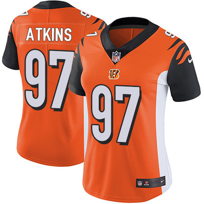 Nike Bengals #97 Geno Atkins Orange Alternate Women's Stitched NFL Vapor Untouchable Limited Jersey Nike Bengals #97 Geno Atkins Orange Alternate Women's Stitched NFL Vapor Untouchable Limited Jersey