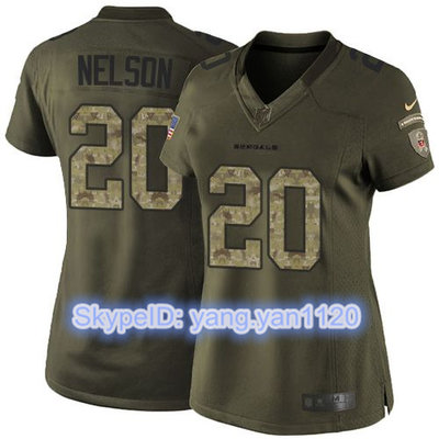Nike Bengals #20 Reggie Nelson Green Women's Stitched NFL Limited Salute to Service Jersey Nike Bengals #20 Reggie Nelson Green Women's Stitched NFL Limited Salute to Service Jersey