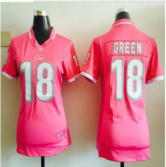 Women New Bengals #18 A.J. Green Pink NFL Elite Bubble Gum Jersey Women New Bengals #18 A.J. Green Pink NFL Elite Bubble Gum Jersey