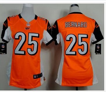 Women's NEW Bengals #25 Giovani Bernard Orange Alternate NFL Elite jersey