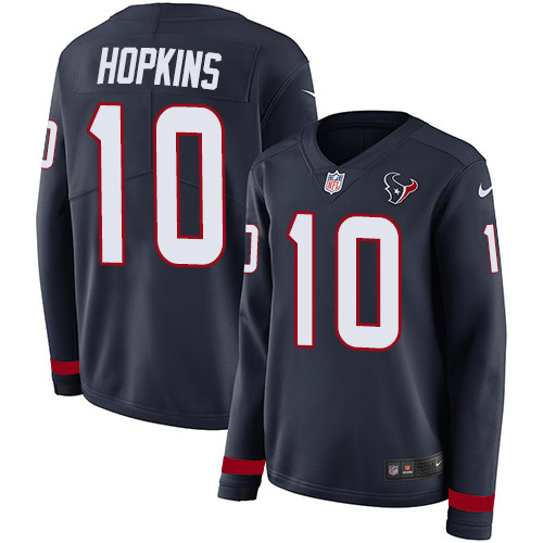 Nike Texans #10 DeAndre Hopkins Navy Blue Team Color Women's