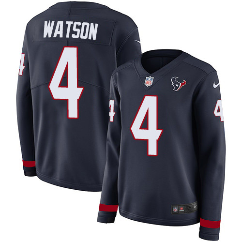 Nike Texans #4 Deshaun Watson Navy Blue Team Color Women's