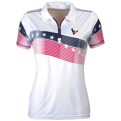 Women's Antigua Houston Texans White Patriot Polo