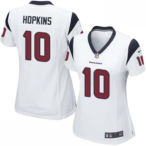Nike Texans #10 DeAndre Hopkins White Women's Stitched NFL Elite Jersey