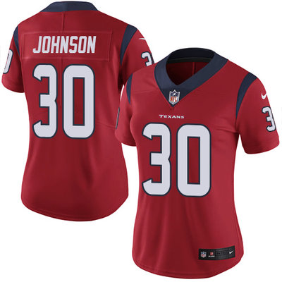 Nike Texans #30 Kevin Johnson Red Alternate Women's Stitched NFL Vapor Untouchable Limited Jersey Nike Texans #30 Kevin Johnson Red Alternate Women's Stitched NFL Vapor Untouchable Limited Jersey