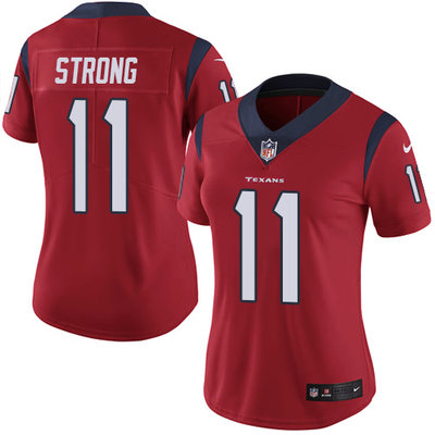 Nike Texans #11 Jaelen Strong Red Alternate Women's Stitched NFL Vapor Untouchable Limited Jersey Nike Texans #11 Jaelen Strong Red Alternate Women's Stitched NFL Vapor Untouchable Limited Jersey