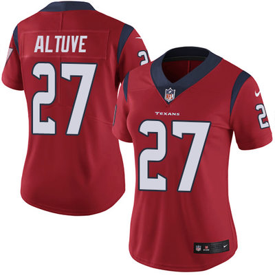 Nike Texans #27 Jose Altuve Red Alternate Women's Stitched NFL Vapor Untouchable Limited Jersey Nike Texans #27 Jose Altuve Red Alternate Women's Stitched NFL Vapor Untouchable Limited Jersey