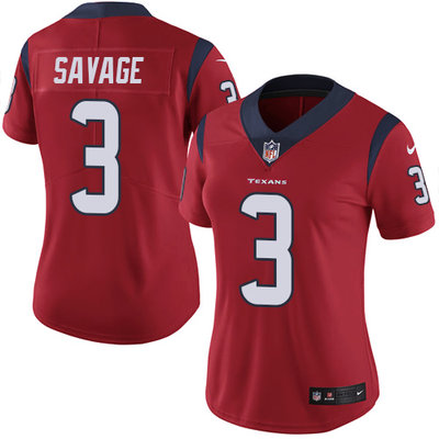 Nike Texans #3 Tom Savage Red Alternate Women's Stitched NFL Vapor Untouchable Limited Jersey Nike Texans #3 Tom Savage Red Alternate Women's Stitched NFL Vapor Untouchable Limited Jersey