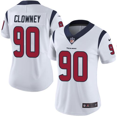 Nike Texans #90 Jadeveon Clowney White Women's Stitched NFL Vapor Untouchable Limited Jersey Nike Texans #90 Jadeveon Clowney White Women's Stitched NFL Vapor Untouchable Limited Jersey