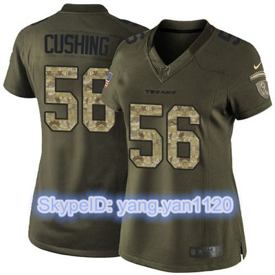 Nike Texans #56 Brian Cushing Green Women's Stitched NFL Limited Salute to Service Jersey Nike Texans #56 Brian Cushing Green Women's Stitched NFL Limited Salute to Service Jersey