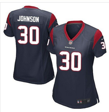 Women New Texans #30 Kevin Johnson Navy Blue Team Color Stitched NFL Elite Jersey Women New Texans #30 Kevin Johnson Navy Blue Team Color Stitched NFL Elite Jersey