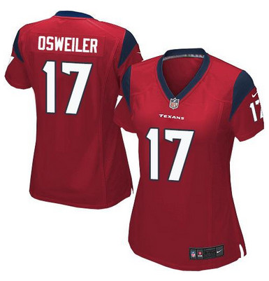 Nike Texans #17 Brock Osweiler Red Alternate Women's Stitched NFL Elite Jersey Nike Texans #17 Brock Osweiler Red Alternate Women's Stitched NFL Elite Jersey