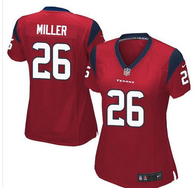 Nike Texans #26 Lamar Miller Red Alternate Women's Stitched NFL Elite Jersey