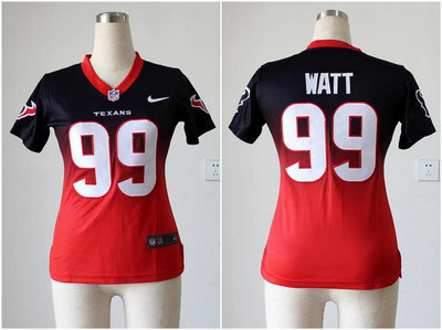 Women NEW NFL Houston Texans 99 J.J. Watt Black Red Drift Fashion II Jerseys Women NEW NFL Houston Texans 99 J.J. Watt Black Red Drift Fashion II Jerseys