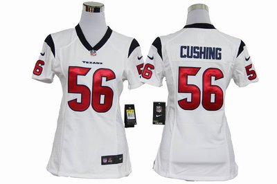 Women Nike Houston Texans 56 Brian Cushing White Jerseys