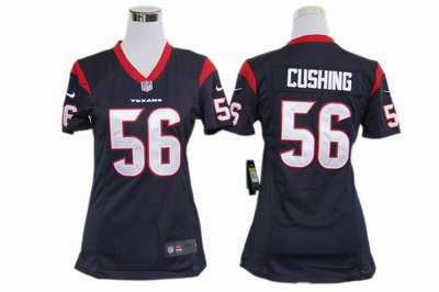 Women Nike Houston Texans 56 Brian Cushing Blue Jerseys
