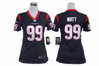 Women Nike NFL Houston Texans 99 Watt Game Jerseys