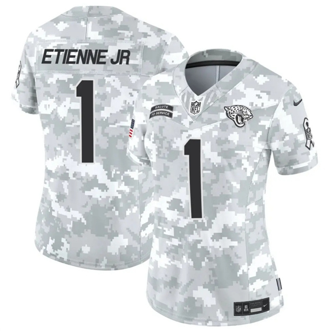 Women's Jacksonville Jaguars #1 Travis Etienne Jr. 2024 F.U.S.E Arctic Camo Salute To Service Limited Stitched Football Jersey(Run Small) Women's Jacksonville Jaguars #1 Travis Etienne Jr. 2024 F.U.S.E Arctic Camo Salute To Service Limited Stitched Football Jersey(Run Small)