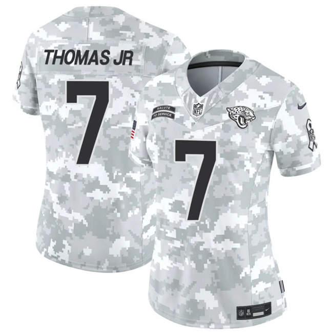 Women's Jacksonville Jaguars #7 Brian Thomas Jr. 2024 F.U.S.E Arctic Camo Salute To Service Limited Stitched Football Jersey(Run Small) Women's Jacksonville Jaguars #7 Brian Thomas Jr. 2024 F.U.S.E Arctic Camo Salute To Service Limited Stitched Football Jersey(Run Small)