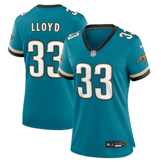 Women's Jacksonville Jaguars #33 Devin Lloyd Teal 2024 Prowler Throwback Vapor Limited Stitched Football Jersey(Run Small) Women's Jacksonville Jaguars #33 Devin Lloyd Teal 2024 Prowler Throwback Vapor Limited Stitched Football Jersey(Run Small)