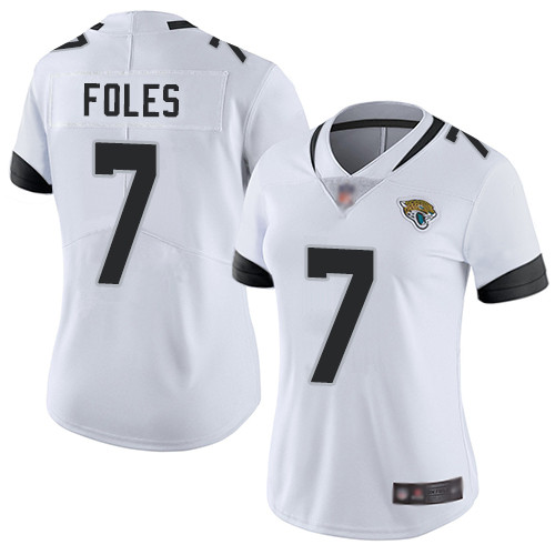 Jaguars #7 Nick Foles White Women's Stitched Football Vapor Untouchable Limited Jersey Jaguars #7 Nick Foles White Women's Stitched Football Vapor Untouchable Limited Jersey