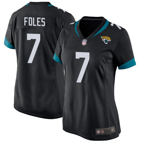 Jaguars #7 Nick Foles Black Team Color Women's Stitched Football Elite Jersey Jaguars #7 Nick Foles Black Team Color Women's Stitched Football Elite Jersey