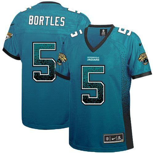 Nike Jaguars #5 Blake Bortles Teal Green Alternate Women's Stitched 0