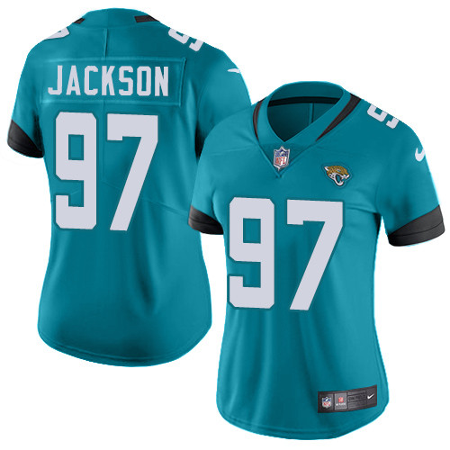 Nike Jaguars #97 Malik Jackson Teal Green Alternate Women's Stitched Nike Jaguars #97 Malik Jackson Teal Green Alternate Women's Stitched