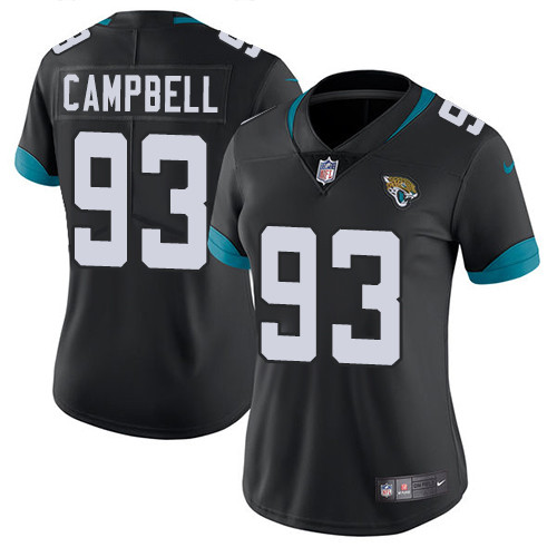 Nike Jaguars #93 Calais Campbell Black Team Color Women's Stitched Nike Jaguars #93 Calais Campbell Black Team Color Women's Stitched