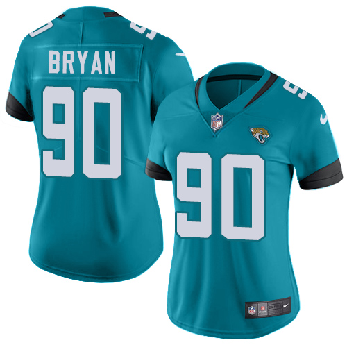 Nike Jaguars #90 Taven Bryan Teal Green Team Color Women's Stitched NFL Vapor Untouchable Limited Jersey Nike Jaguars #90 Taven Bryan Teal Green Team Color Women's Stitched NFL Vapor Untouchable Limited Jersey