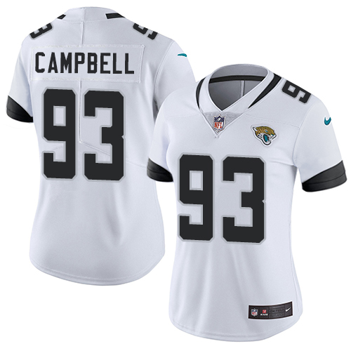 Nike Jaguars #93 Calais Campbell White Women's Stitched NFL Vapor Untouchable Limited Jersey Nike Jaguars #93 Calais Campbell White Women's Stitched NFL Vapor Untouchable Limited Jersey