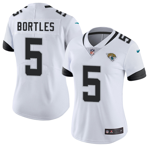 Nike Jaguars #5 Blake Bortles White Women's Stitched NFL Vapor Untouchable Limited Jersey Nike Jaguars #5 Blake Bortles White Women's Stitched NFL Vapor Untouchable Limited Jersey