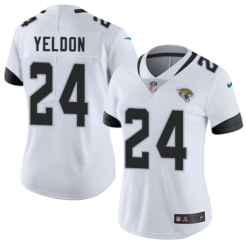 Nike Jaguars #24 T.J. Yeldon White Women's Stitched NFL Vapor Untouchable Limited Jersey Nike Jaguars #24 T.J. Yeldon White Women's Stitched NFL Vapor Untouchable Limited Jersey