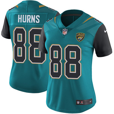Nike Jaguars #88 Allen Hurns Teal Green Team Color Women's Stitched NFL Vapor Untouchable Limited Jersey Nike Jaguars #88 Allen Hurns Teal Green Team Color Women's Stitched NFL Vapor Untouchable Limited Jersey