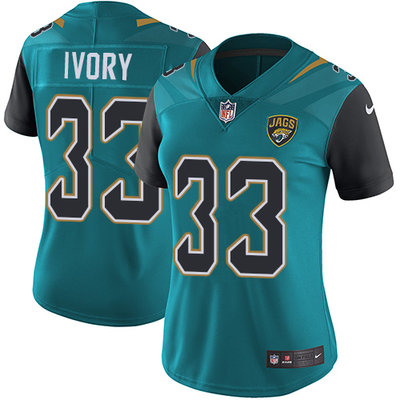 Nike Jaguars #33 Chris Ivory Teal Green Team Color Women's Stitched NFL Vapor Untouchable Limited Jersey Nike Jaguars #33 Chris Ivory Teal Green Team Color Women's Stitched NFL Vapor Untouchable Limited Jersey