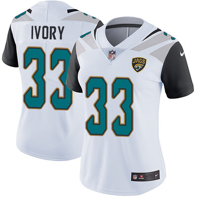 Nike Jaguars #33 Chris Ivory White Women's Stitched NFL Vapor Untouchable Limited Jersey Nike Jaguars #33 Chris Ivory White Women's Stitched NFL Vapor Untouchable Limited Jersey