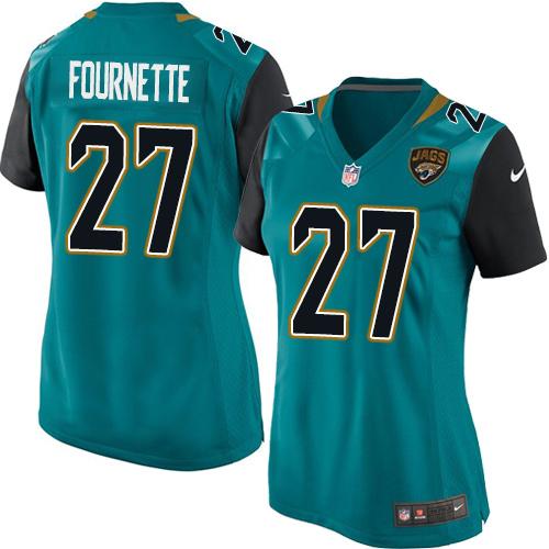 Nike Jaguars #27 Leonard Fournette Teal Green Team Color Women's Stitched NFL Elite Jersey Nike Jaguars #27 Leonard Fournette Teal Green Team Color Women's Stitched NFL Elite Jersey