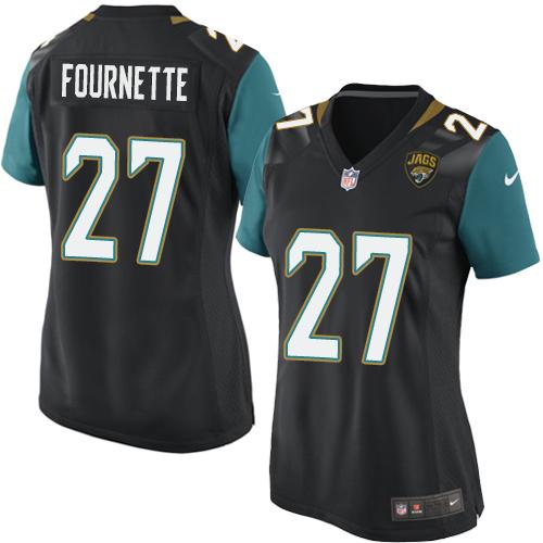 Nike Jaguars #27 Leonard Fournette Black Alternate Women's Stitched NFL Elite Jersey Nike Jaguars #27 Leonard Fournette Black Alternate Women's Stitched NFL Elite Jersey