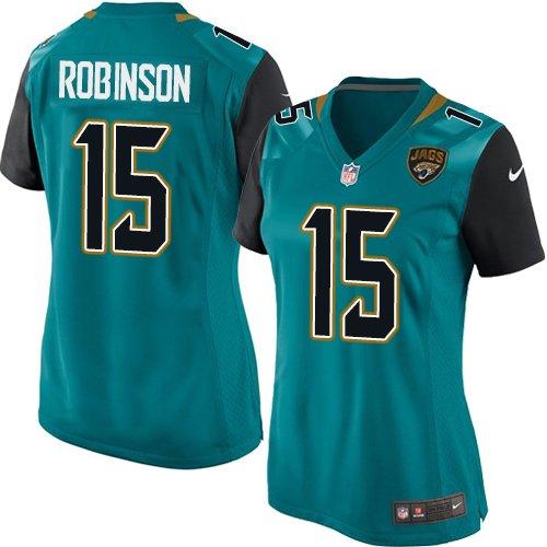 Nike Jaguars #15 Allen Robinson Teal Green Team Color Women's Stitched NFL Elite Jersey Nike Jaguars #15 Allen Robinson Teal Green Team Color Women's Stitched NFL Elite Jersey