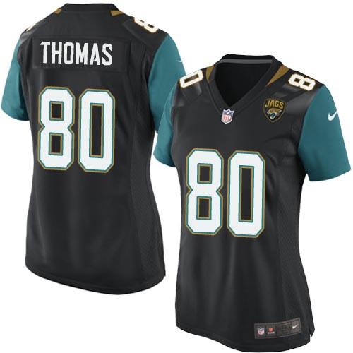 Nike Jaguars #80 Julius Thomas Black Alternate Women's Stitched NFL Elite Jersey Nike Jaguars #80 Julius Thomas Black Alternate Women's Stitched NFL Elite Jersey